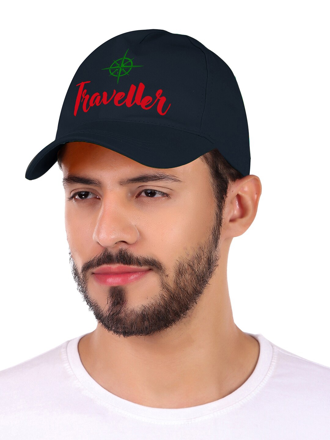 

Knotyy Unisex Printed Cotton Baseball Cap, Navy blue