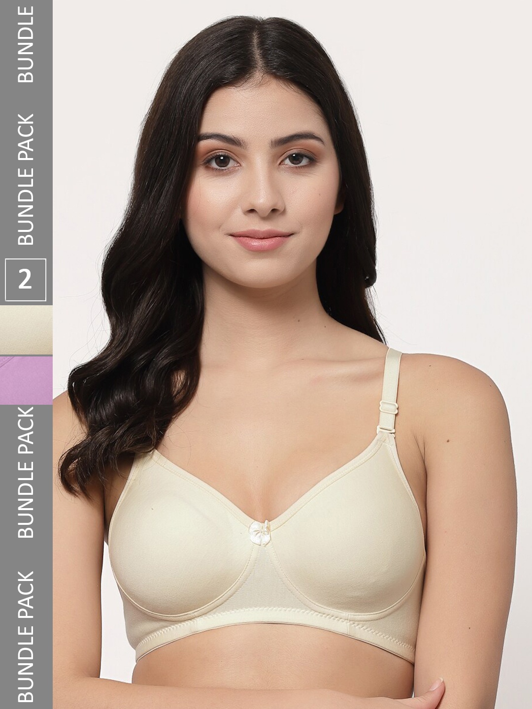 

Docare Pack Of 2 Full Coverage Lightly Padded Cotton Bra, Purple