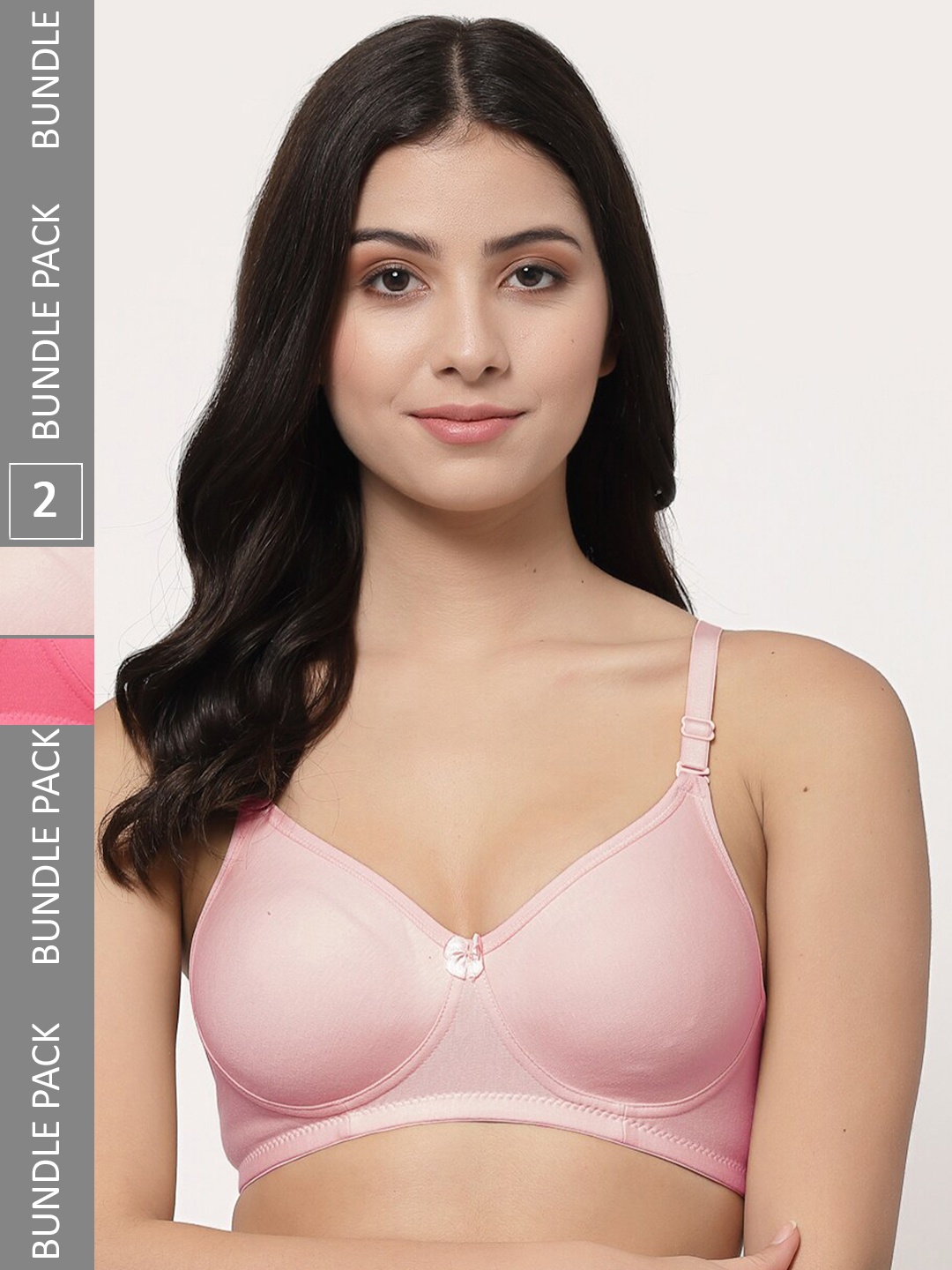 

Docare Pack Of 2 Full Coverage Lightly Padded Cotton Bra, Pink