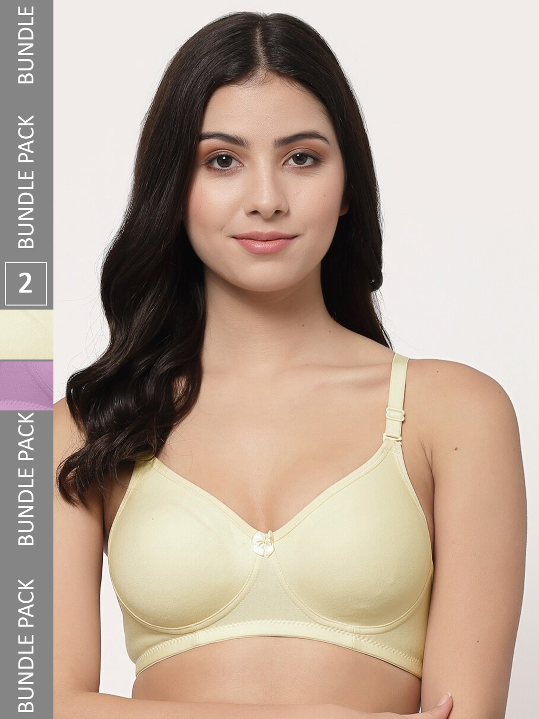 

Docare Pack Of 2 Full Coverage Lightly Padded Cotton Bra, Purple