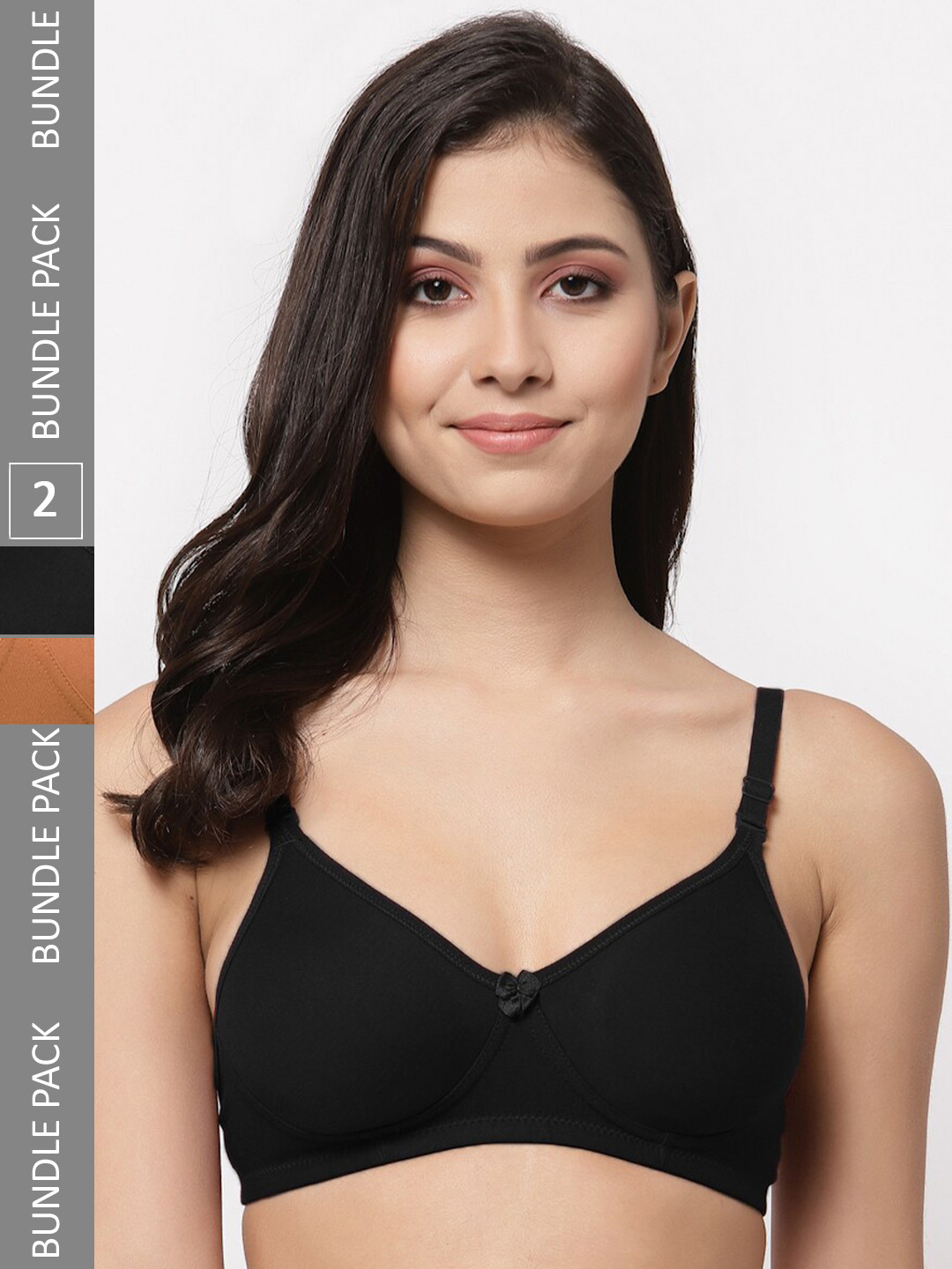 

Docare Full Coverage Seamless Lightly Padded Cotton T-shirt Bra With All Day Confort, Black