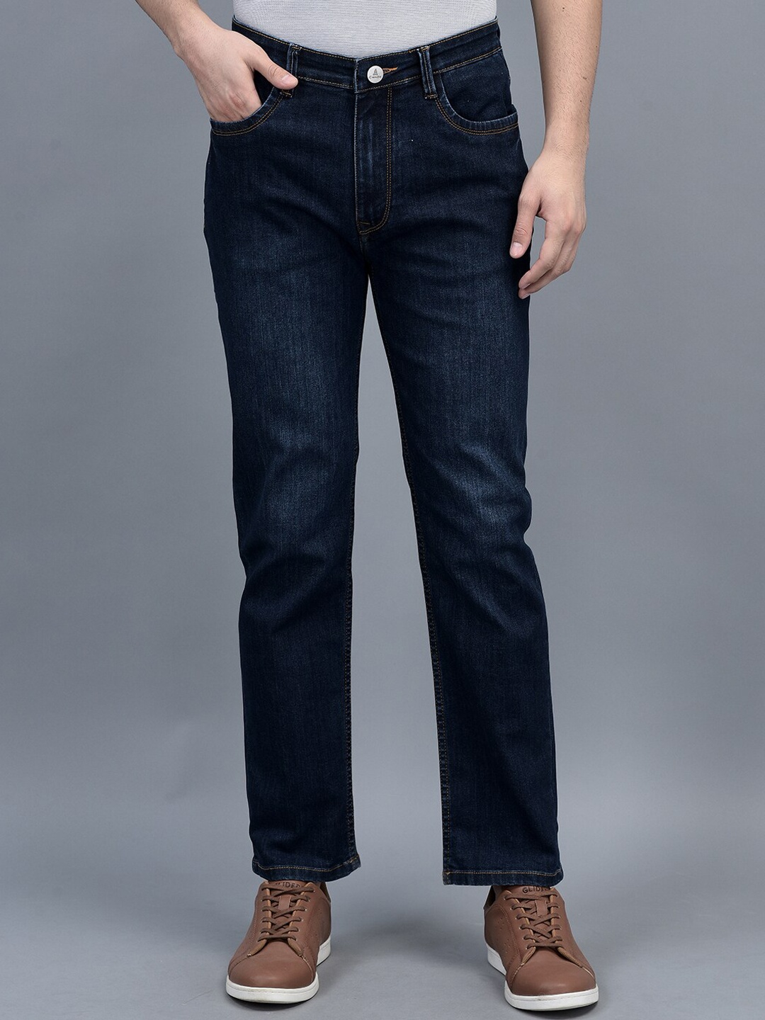 

CANOE Men Smart Clean Look Mid Rise Stretchable Jeans, Blue