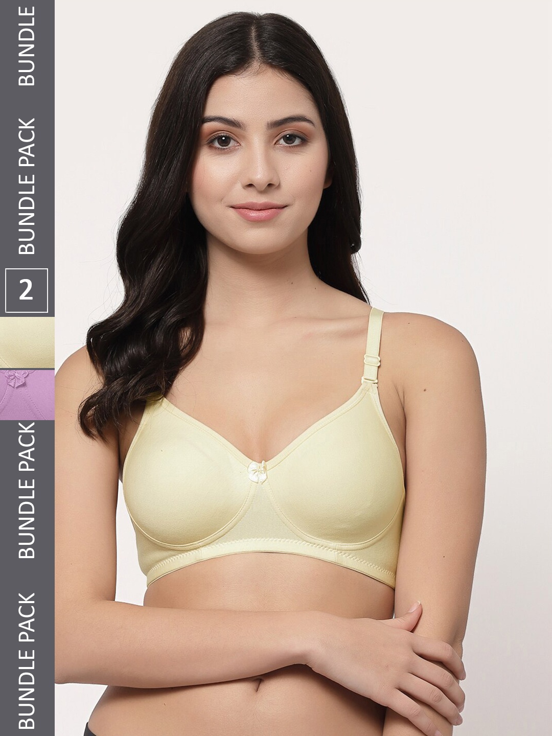 

Docare Pack Of 2 Full Coverage Lightly Padded Cotton Bra, Yellow