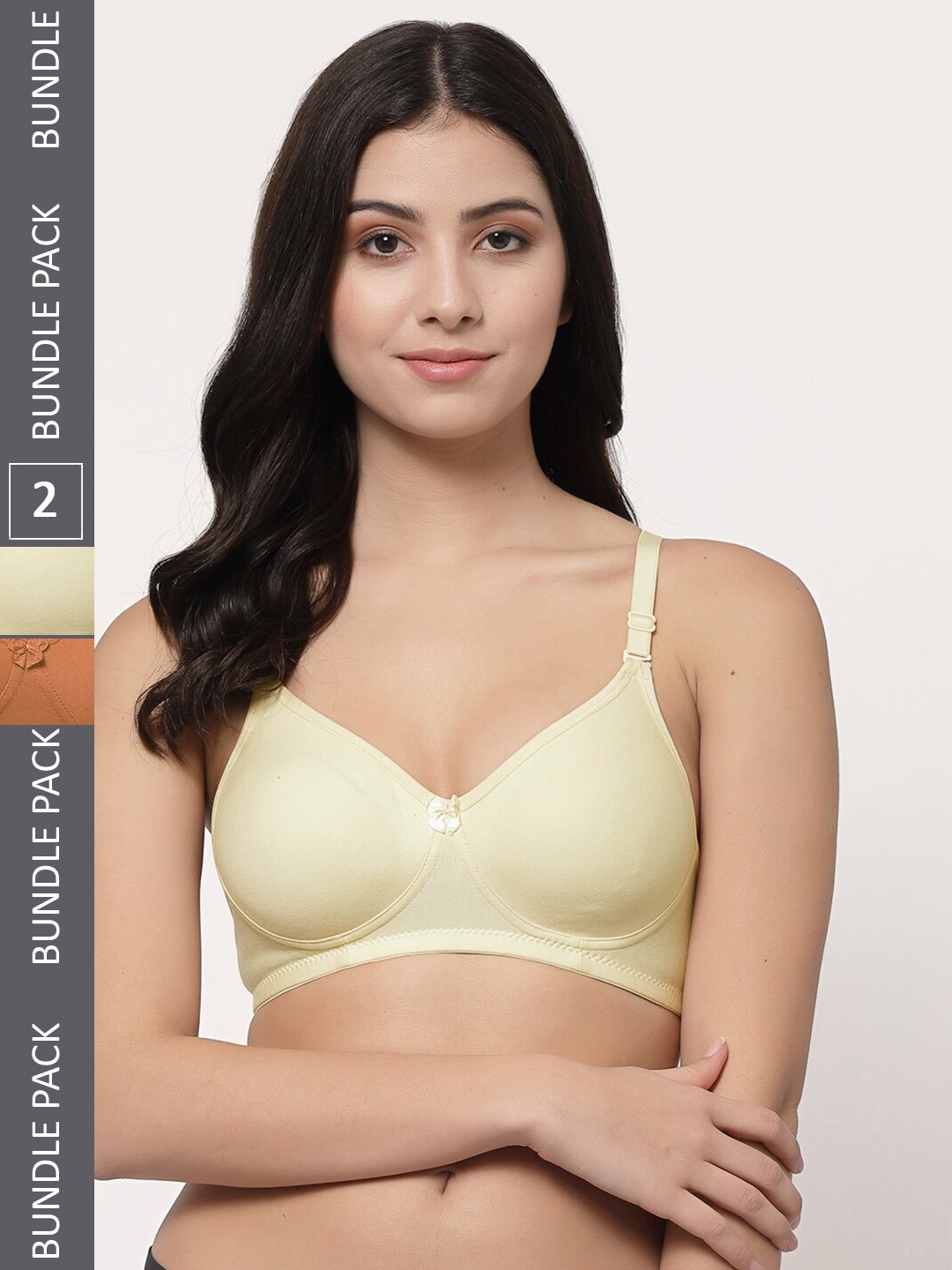 

Docare Pack Of 2 Full Coverage Lightly Padded Cotton Bra, Yellow