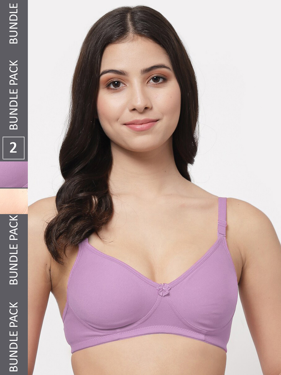 

Docare Pack Of 2 Full Coverage Lightly Padded Cotton Bra, Pink