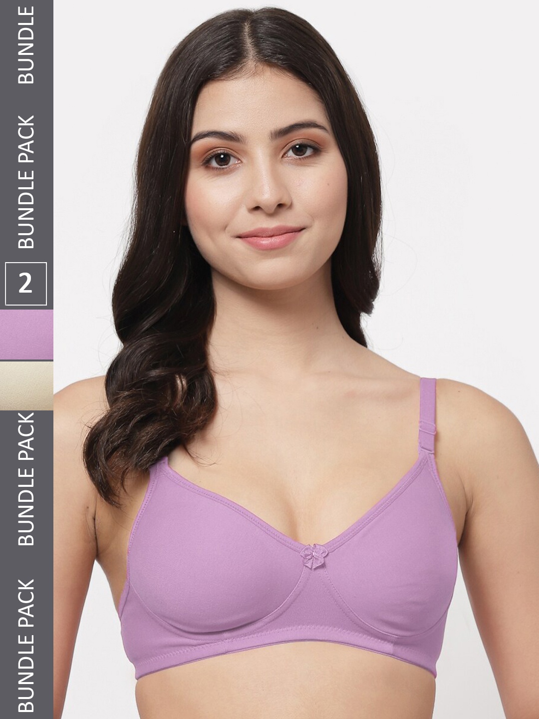 

Docare Pack Of 2 Full Coverage Lightly Padded Cotton Bra, Purple