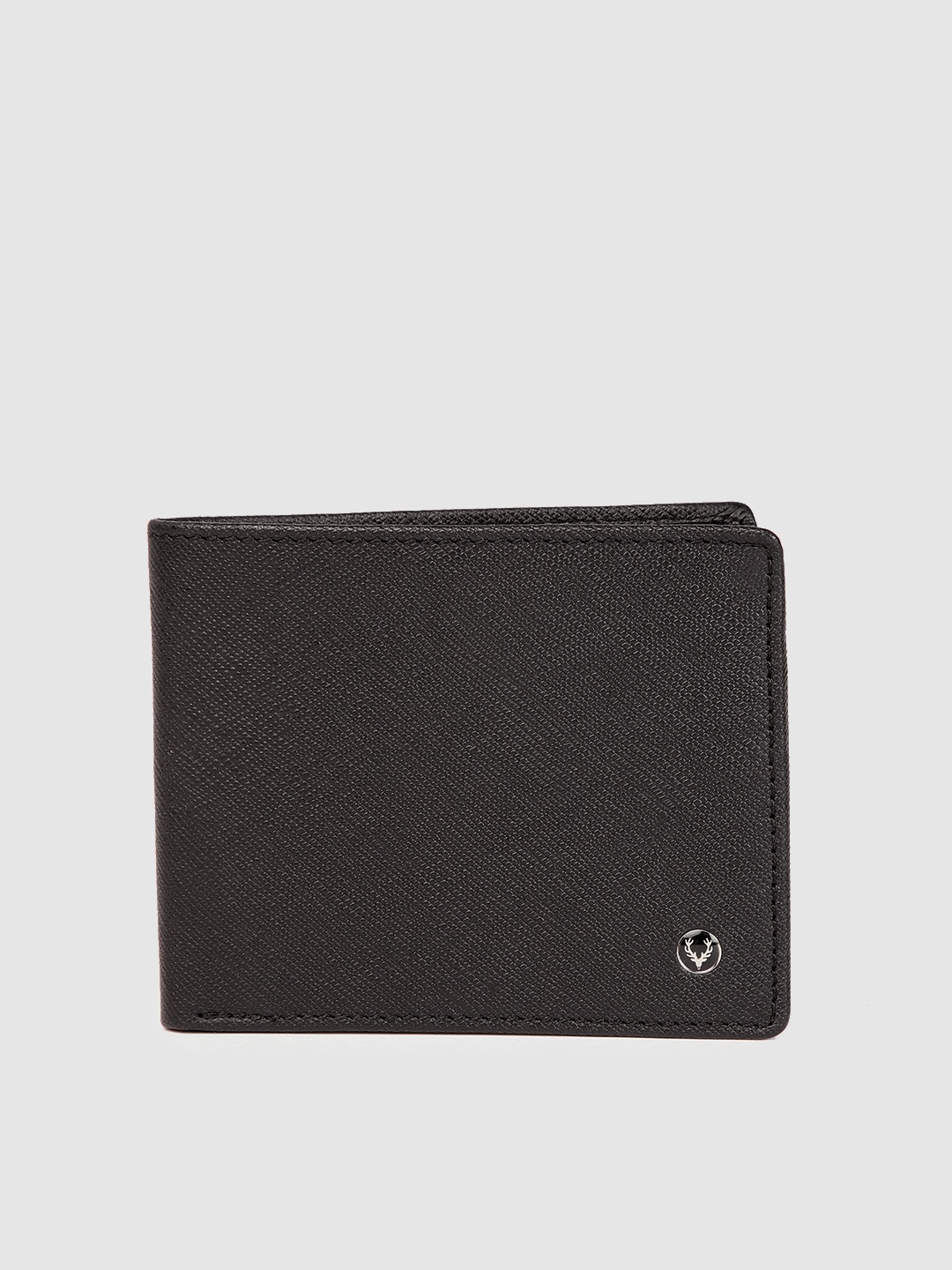 

Allen Solly Men Textured Leather Two Fold Wallet, Black