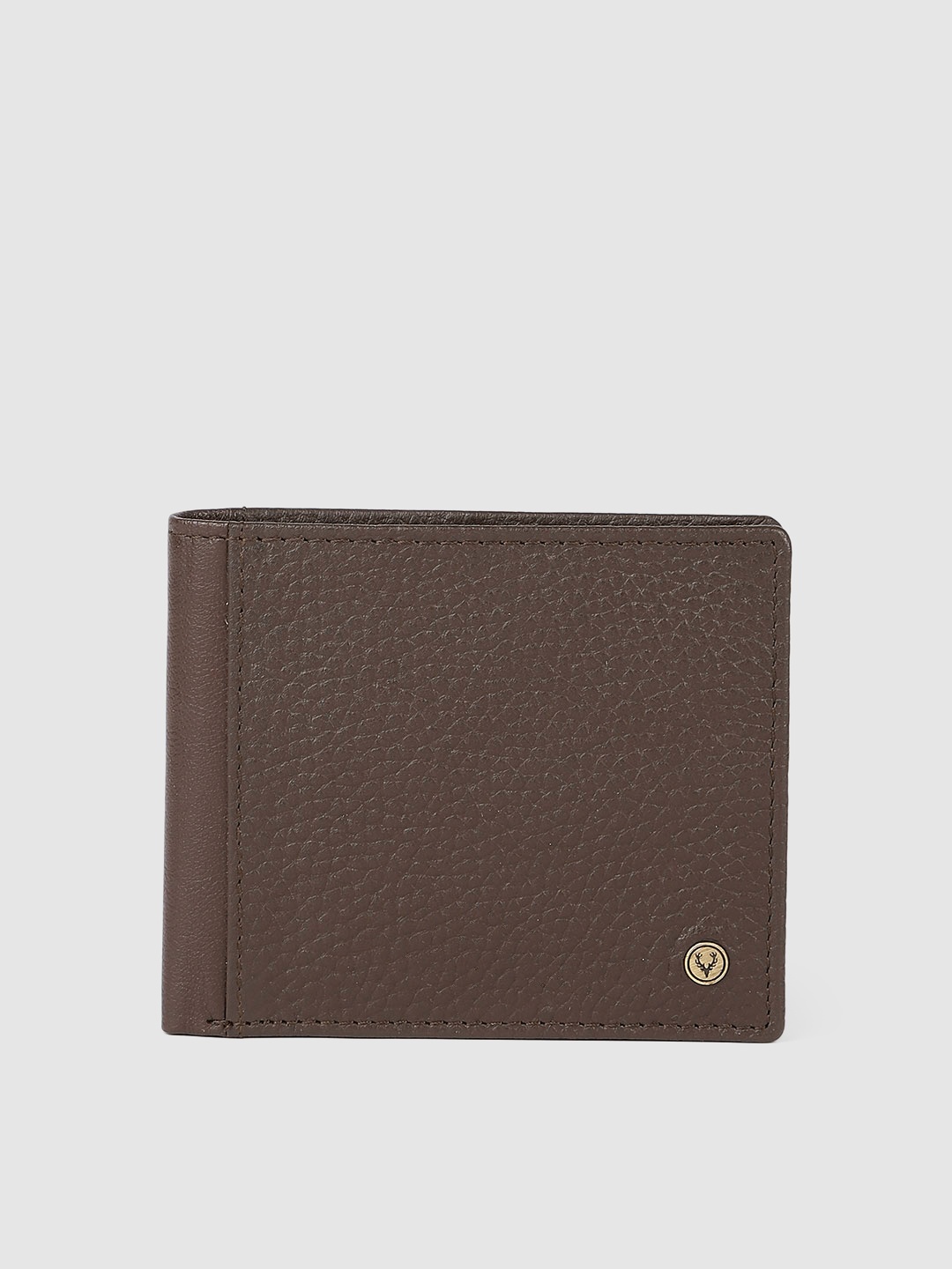 

Allen Solly Men Textured Leather Two Fold Wallet, Brown