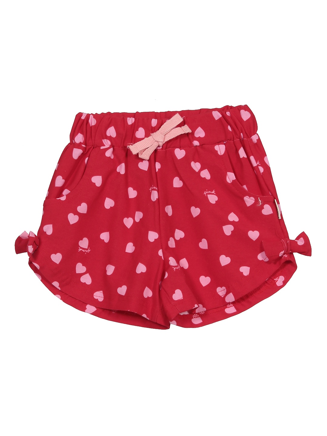 

Lil Lollipop Girls Printed Cotton Outdoor Shorts, Red