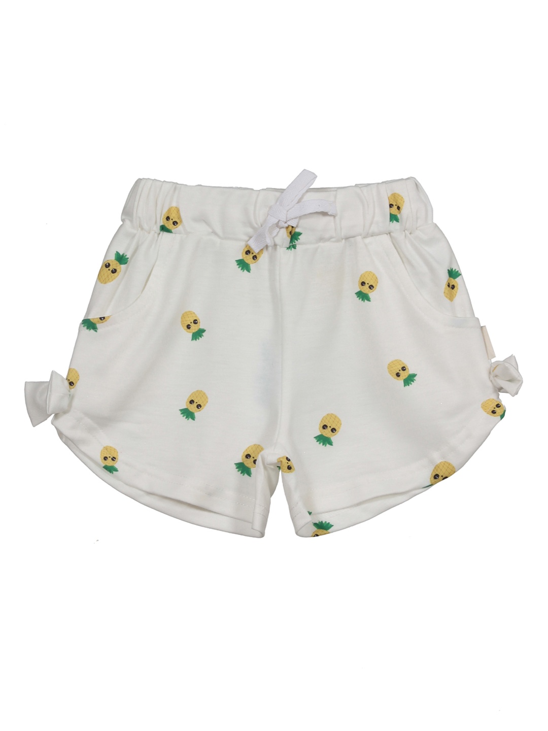 

Lil Lollipop Girls Graphic Printed Cotton Outdoor Shorts, White