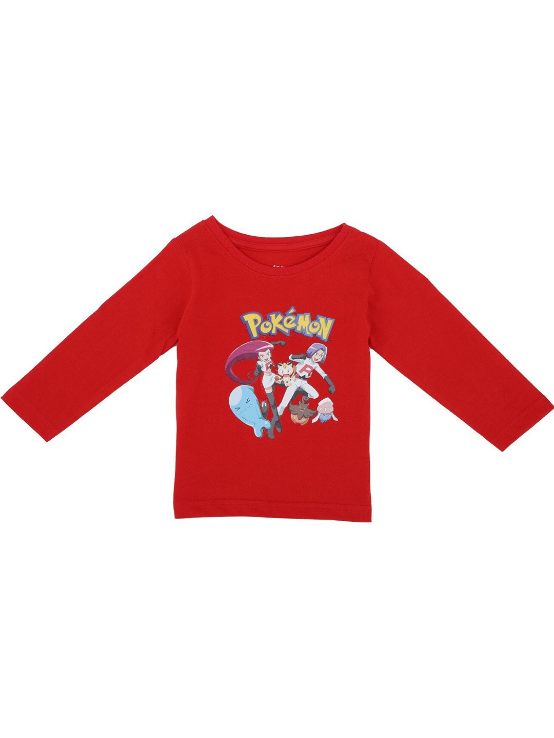 

Bodycare Girls Pokemon Printed Round Neck Cotton Tshirt, Red