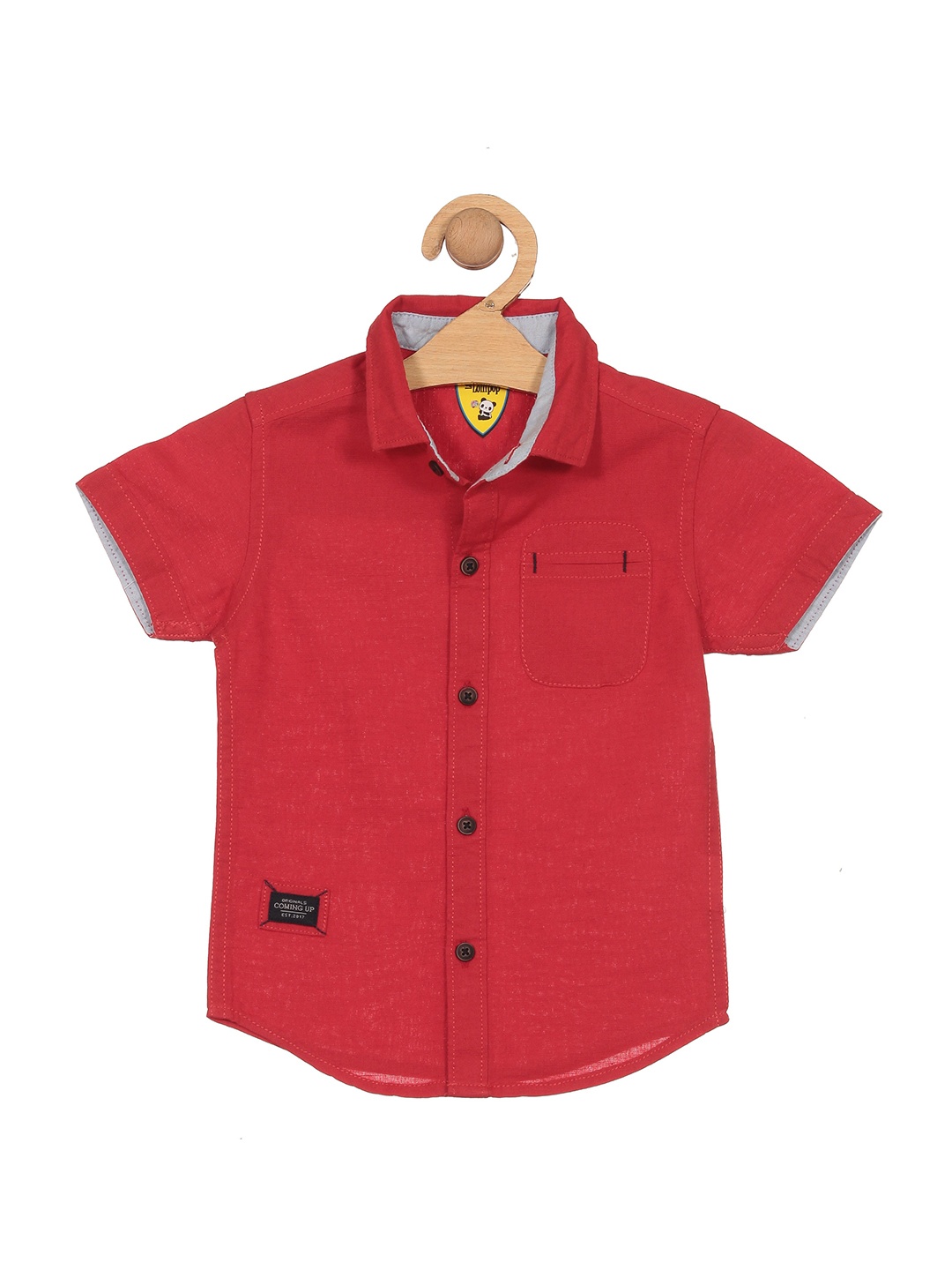 

Lil Lollipop Boys Printed Premium Cotton Casual Shirt, Red