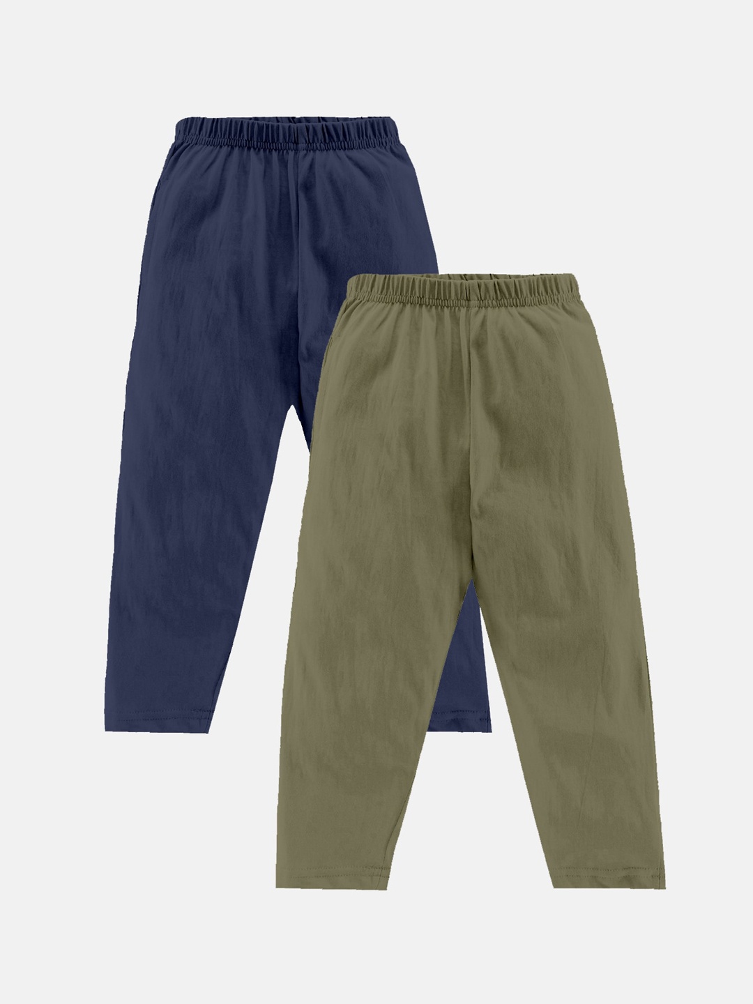 

KiddoPanti Boys Pack of 2 Solid Cotton Lounge Pants, Navy blue