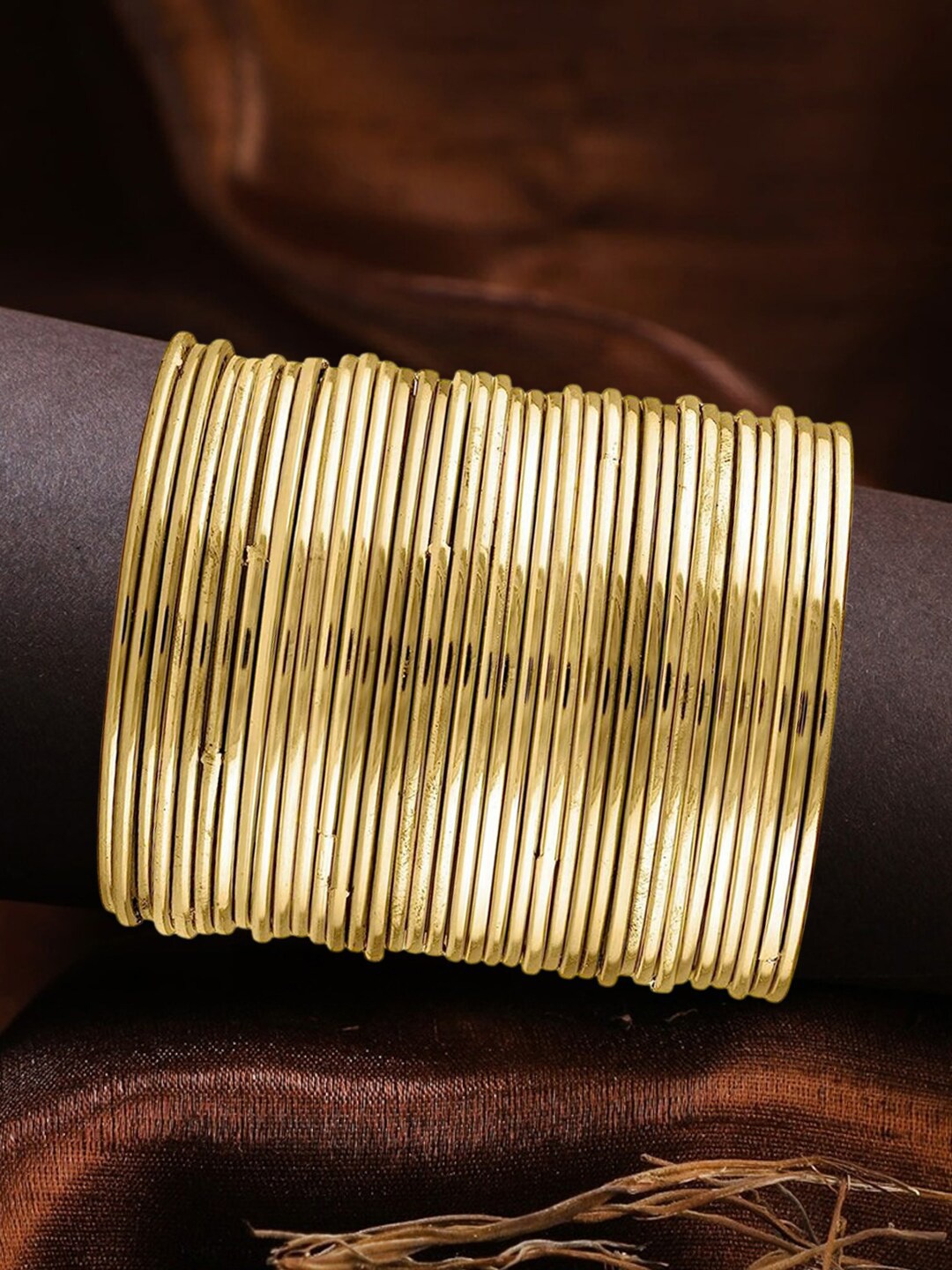 

OOMPH Set Of 36 Bangles, Gold