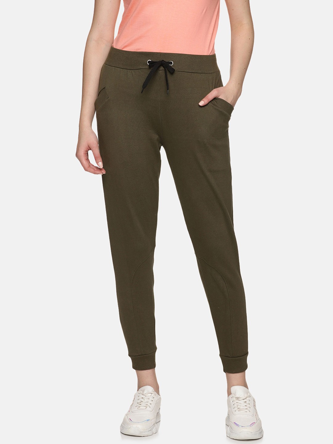 

NOT YET by us Slim Fit Stretchable Joggers, Khaki