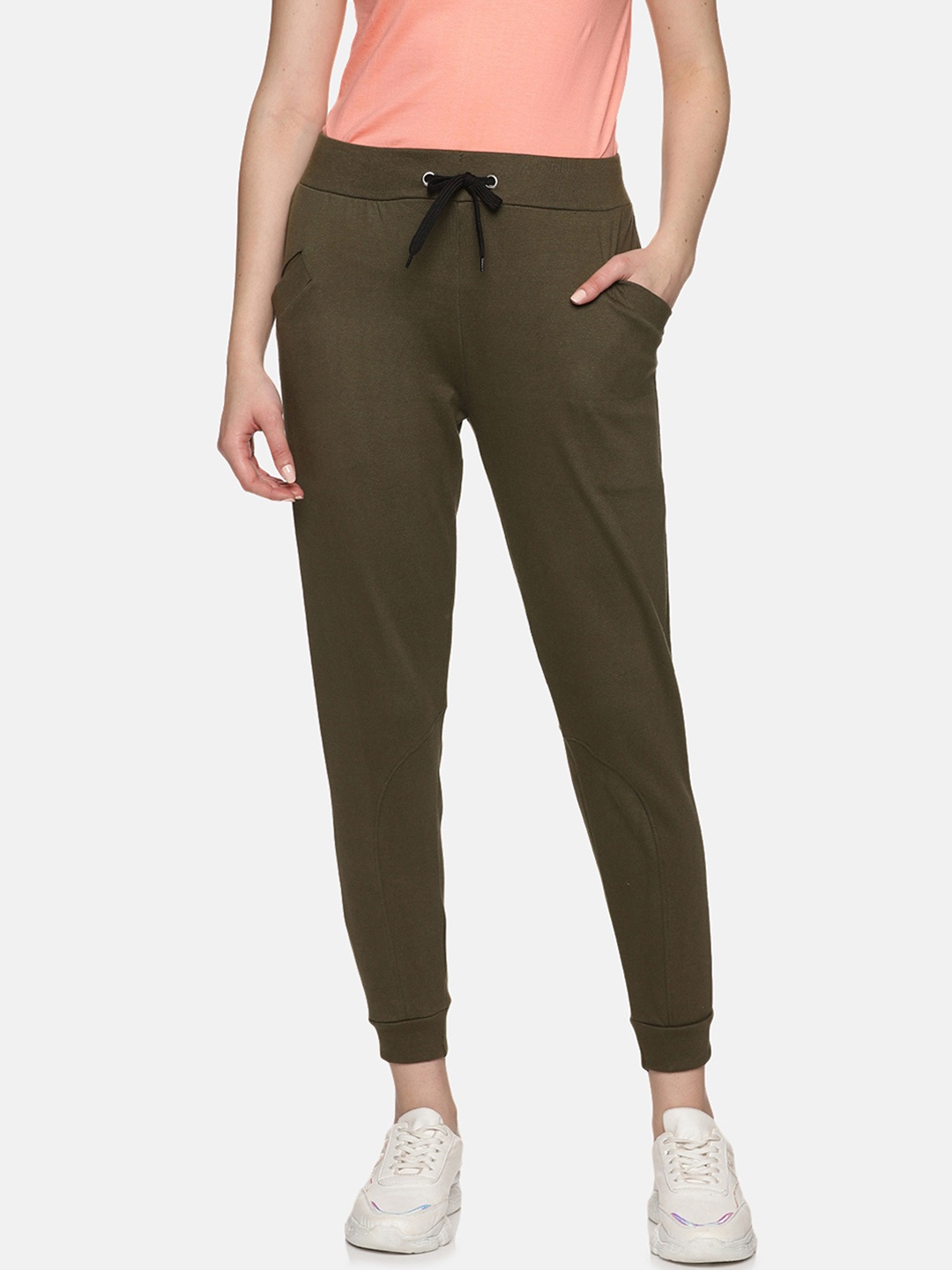 

NOT YET by us Stretchable Rib Joggers, Khaki