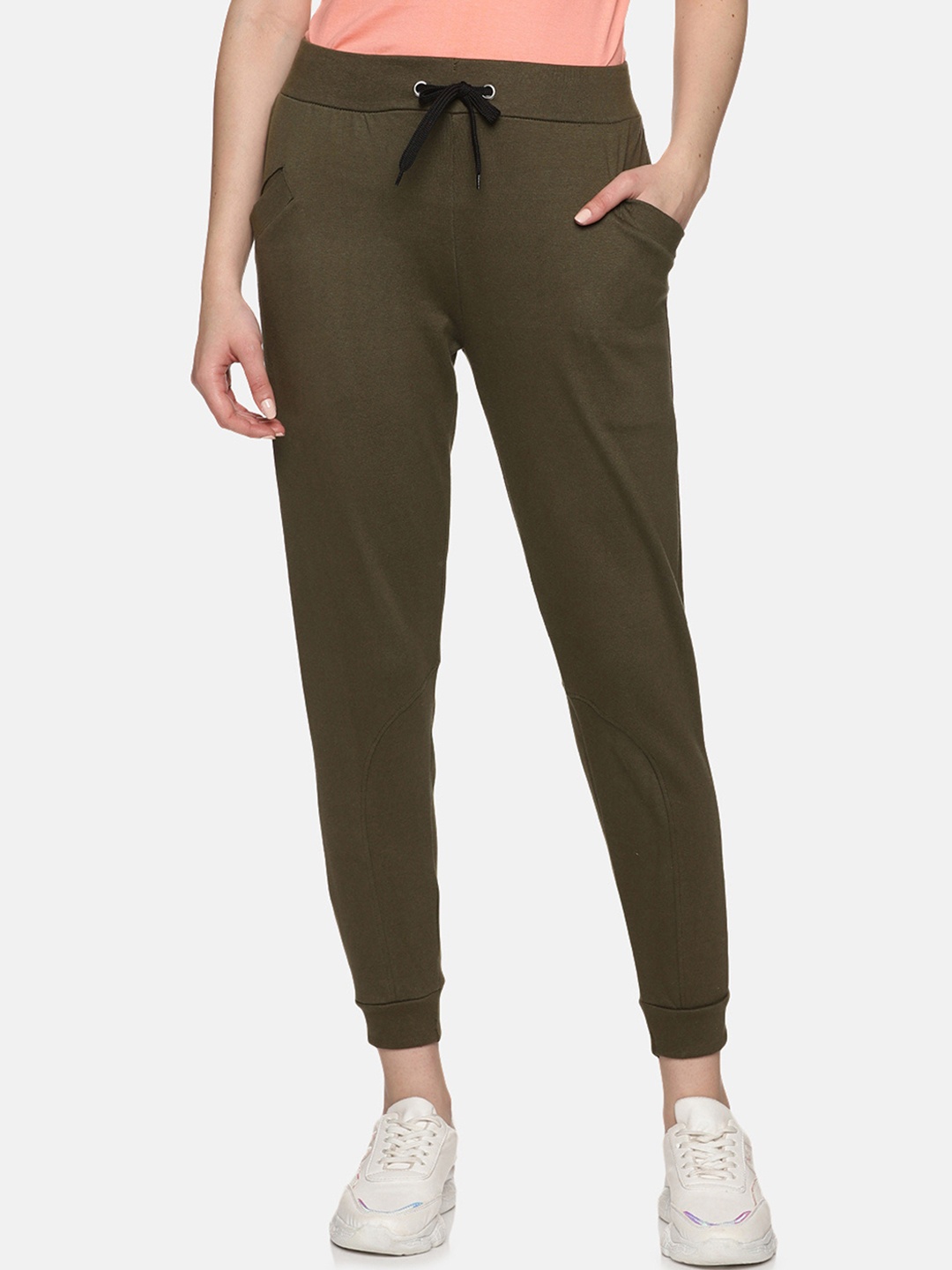 

NOT YET by us Slim Fit Stretchable Joggers, Khaki