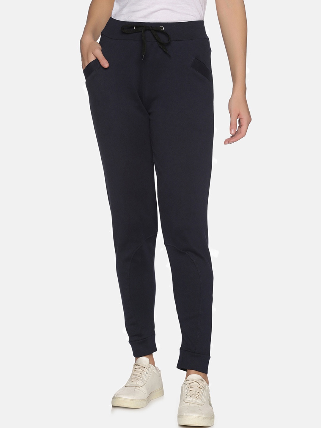 

NOT YET by us Stretchable Rib Joggers, Navy blue