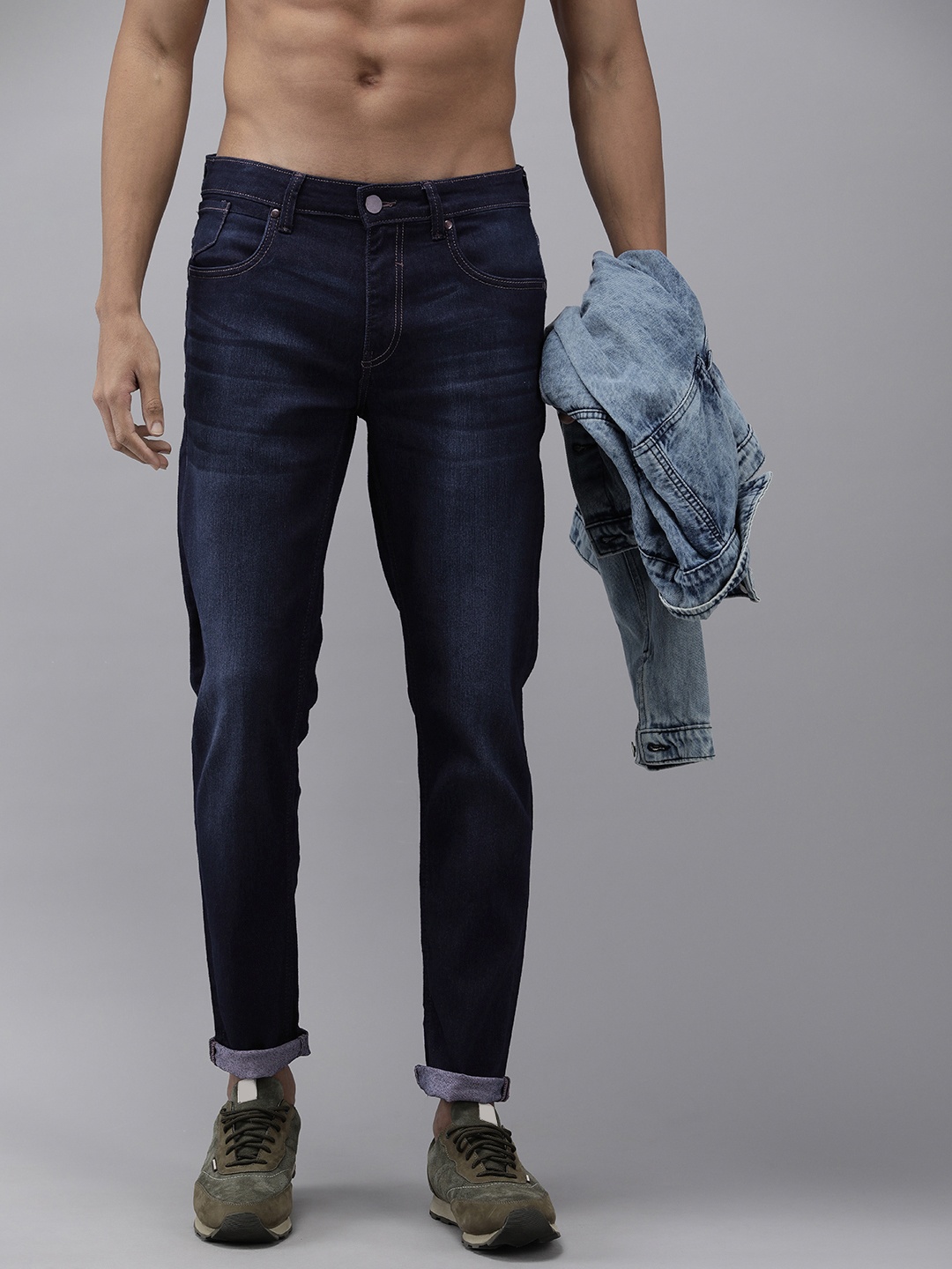 

Roadster Men Mid-Rise Tapered Fit Jeans, Blue