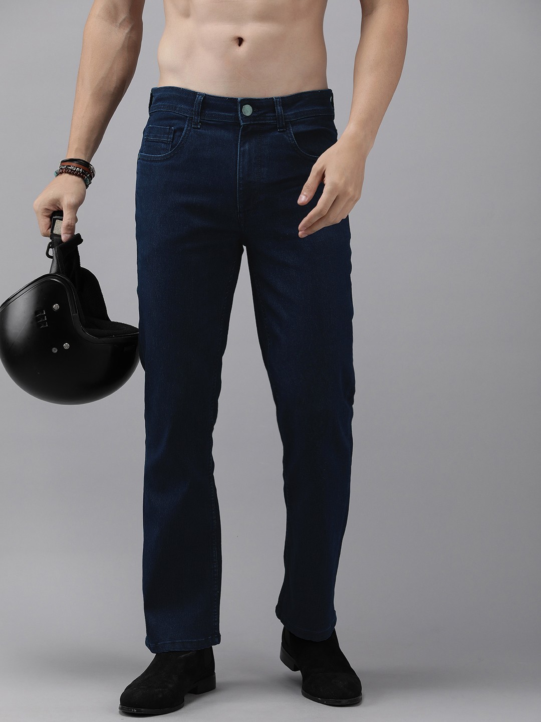 

Roadster Men Bootcut Mid-Rise Jeans, Blue
