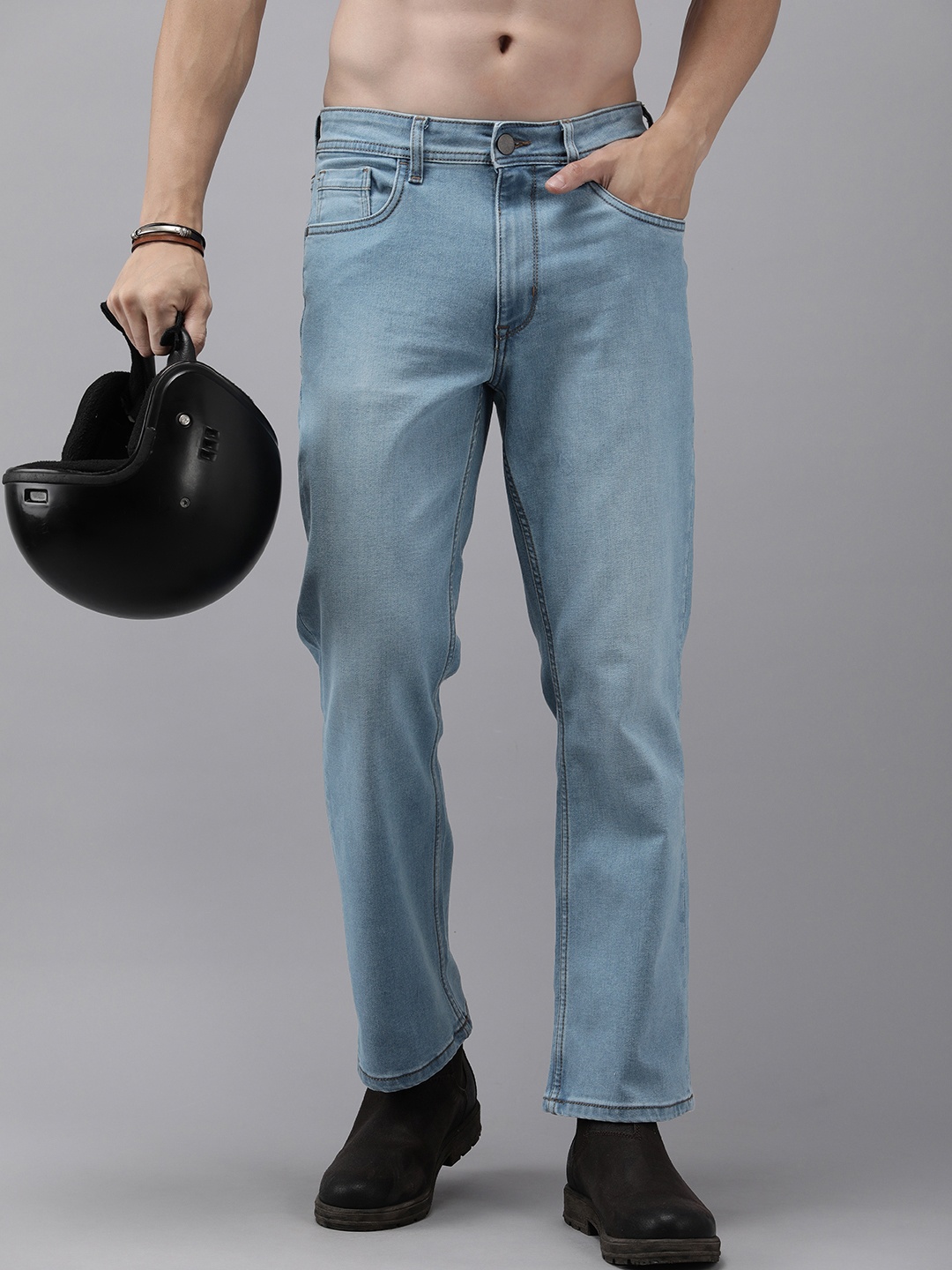 

Roadster Men Mid-Rise Bootcut Light Fade Jeans, Blue