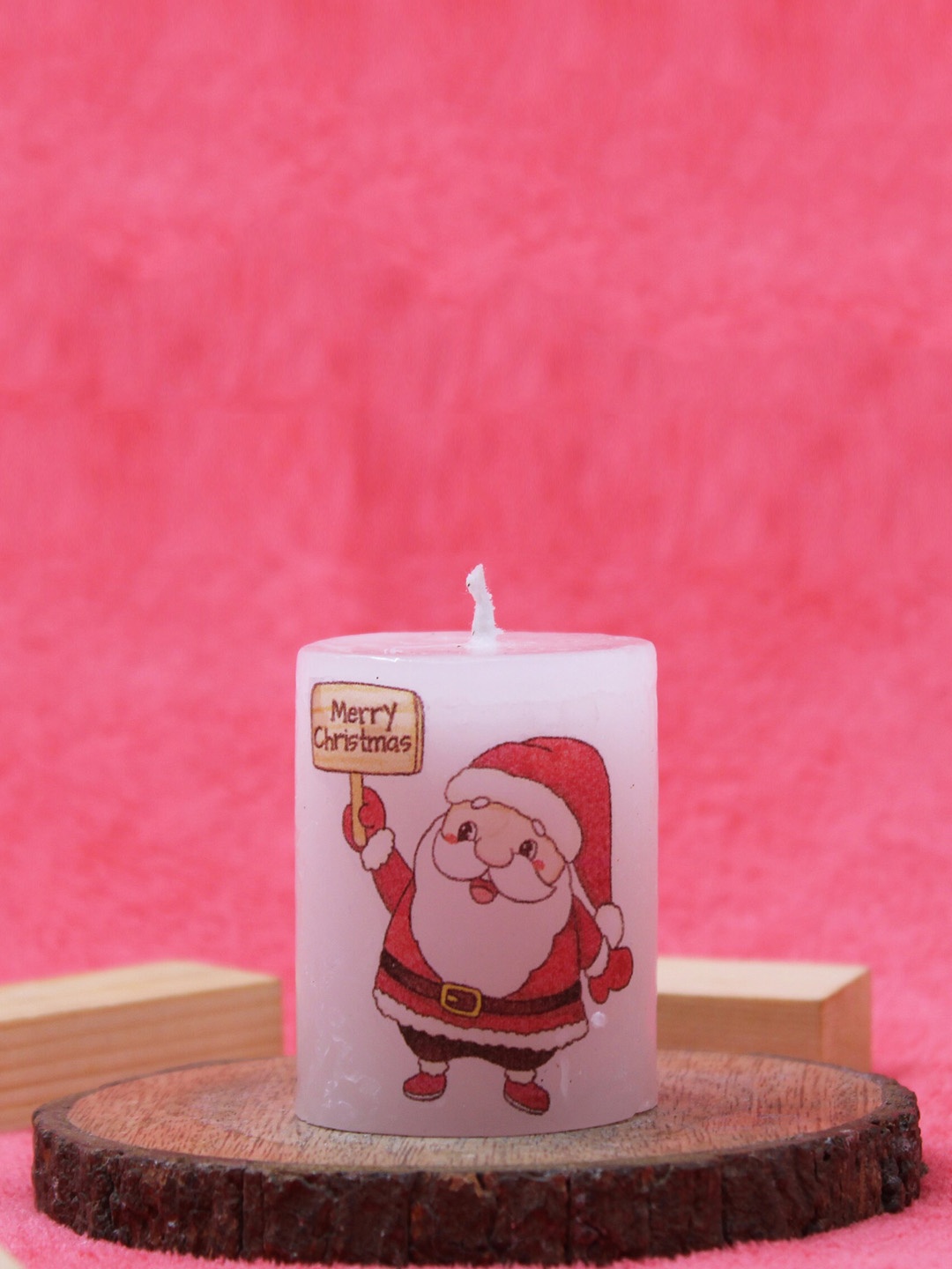 

atorakushon Set of 3 Single Wick Rose Scented Pillar Candle, White
