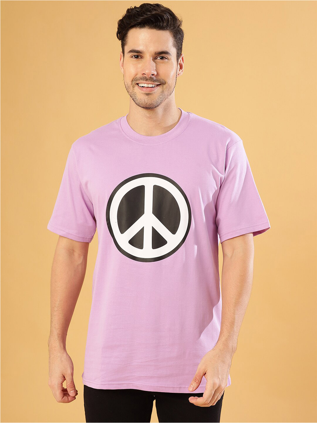 

Gavin Paris Graphic Printed Pure Cotton Oversized T-shirt, Lavender