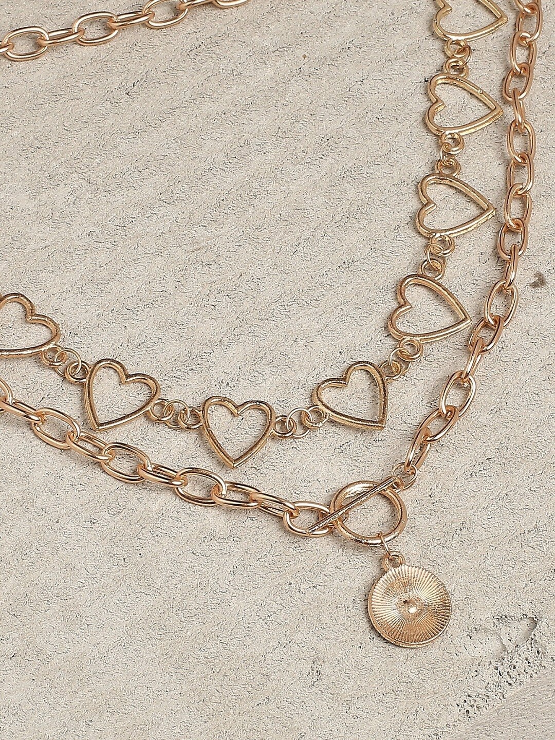 

OOMPH Set Of 2 Statement Evil Eye Choker Necklaces, Gold