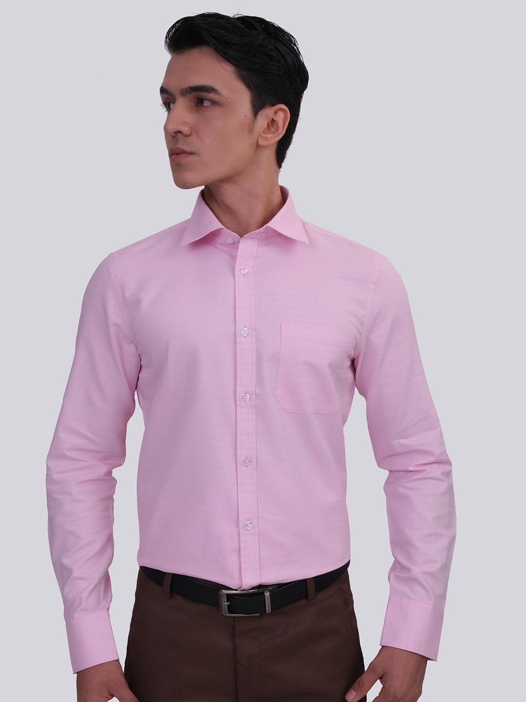 

MUTAQINOTI Comfort Cotton Formal Shirt, Pink