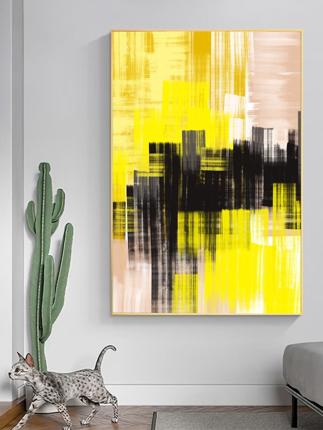 

Art Street Yellow & Brown Abstract Printed Framed Wall Art