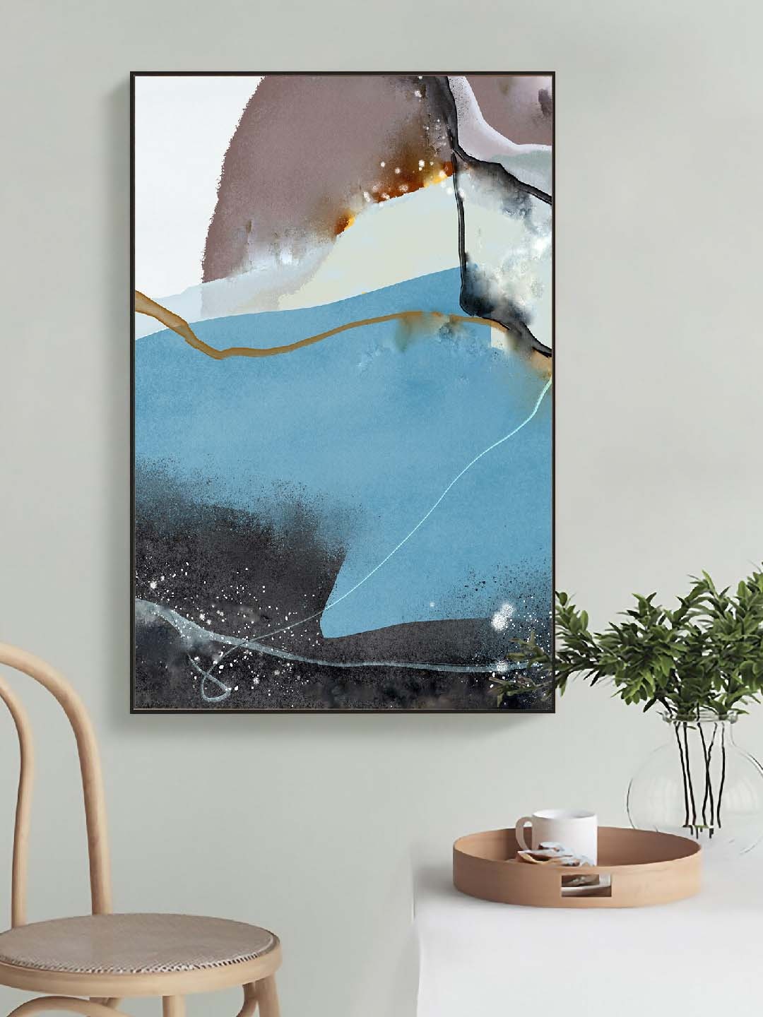 

Art Street White & Blue Abstract Painting Wall Art