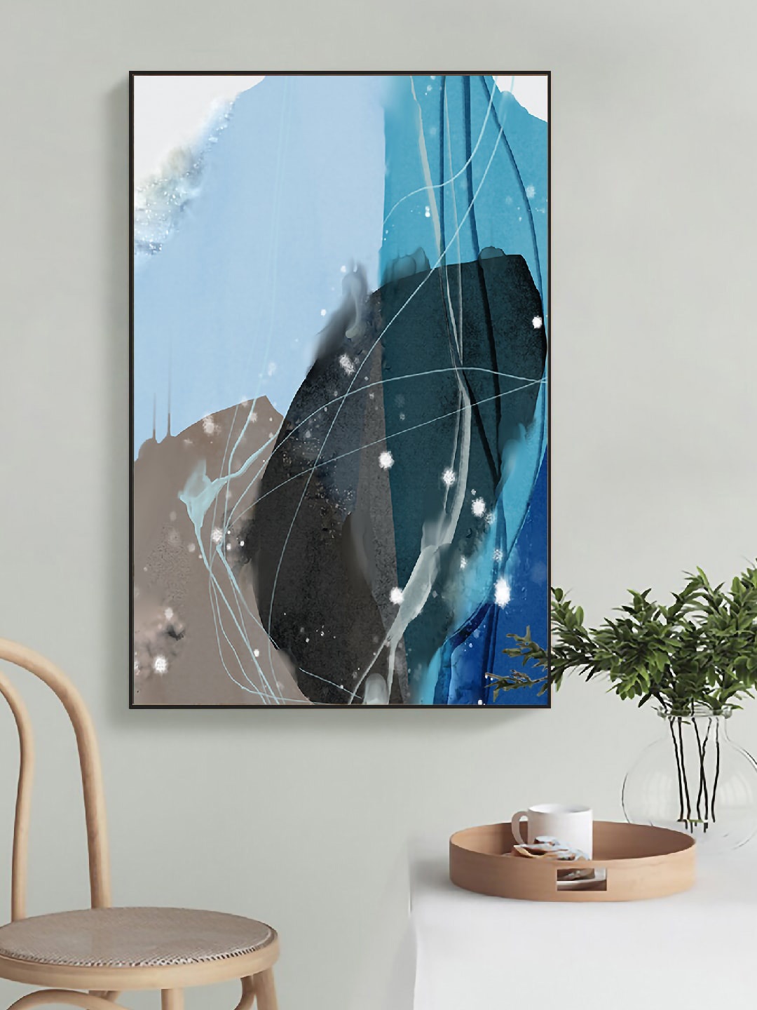 

Art Street Black & Blue Modern Colorful Bold Textured Abstract Painting Wall Art