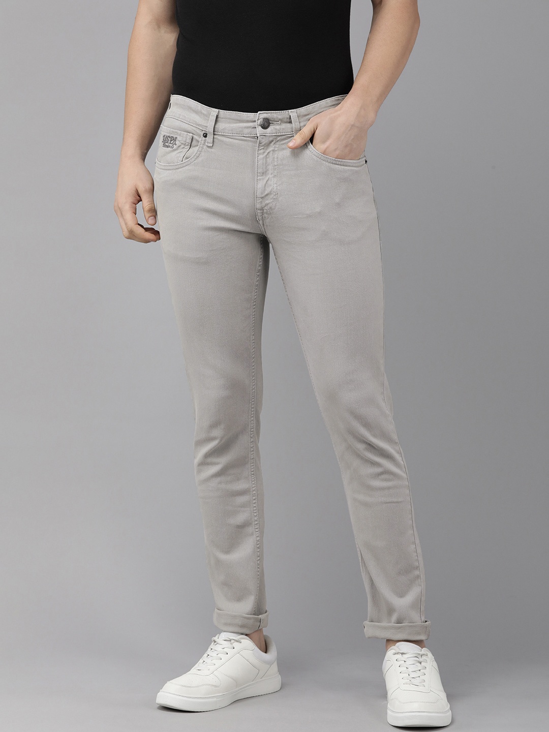 

U.S. Polo Assn. Denim Co. Men Slim Fit Stretchable Jeans, Grey