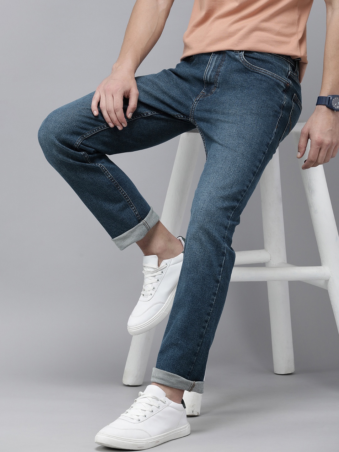 

U.S. Polo Assn. Denim Co. Men Blue Slim Fit Light Fade Stretchable Jeans