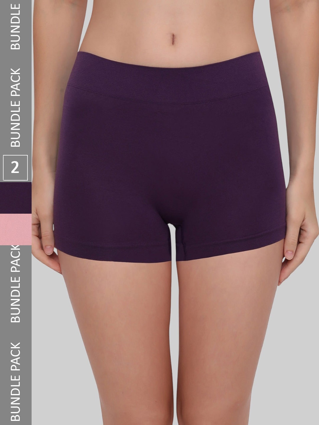 

PLUMBURY Pack Of 2 Anti-Microbial Seamless Boy Short Briefs, Pink
