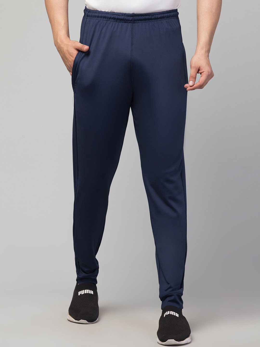 

Apraa & Parma Men Mid-Rise Dry Fit Track Pants, Navy blue