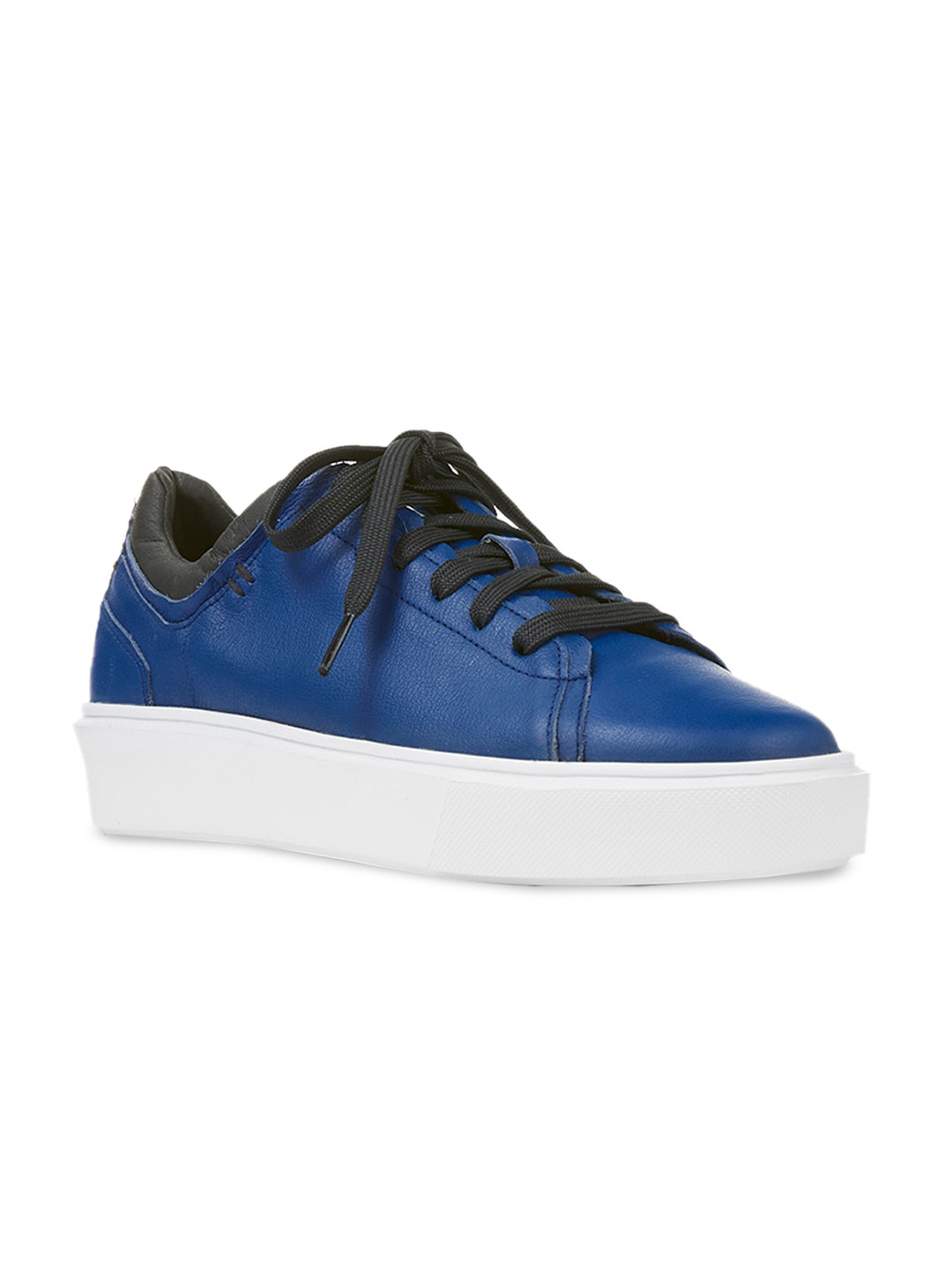 

FREESOUL Unisex Contrast Sole Leather Sneakers, Blue