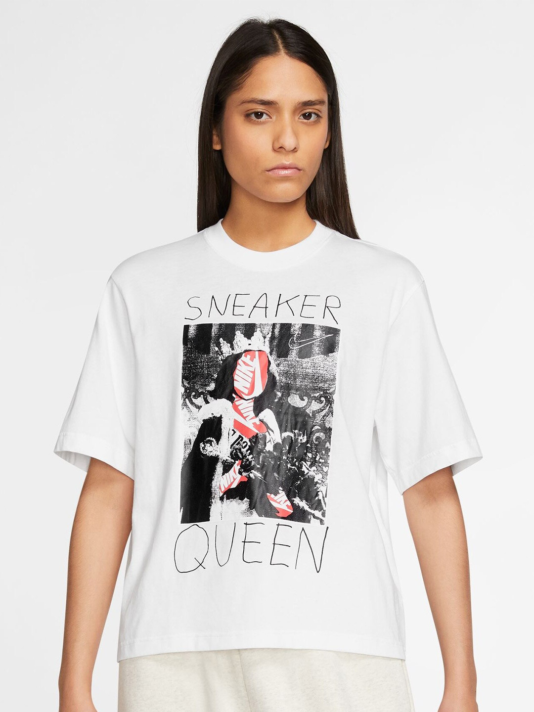 

Nike AS W NSW TEE OC 3 BOXY Graphics Printed T-shirts, White