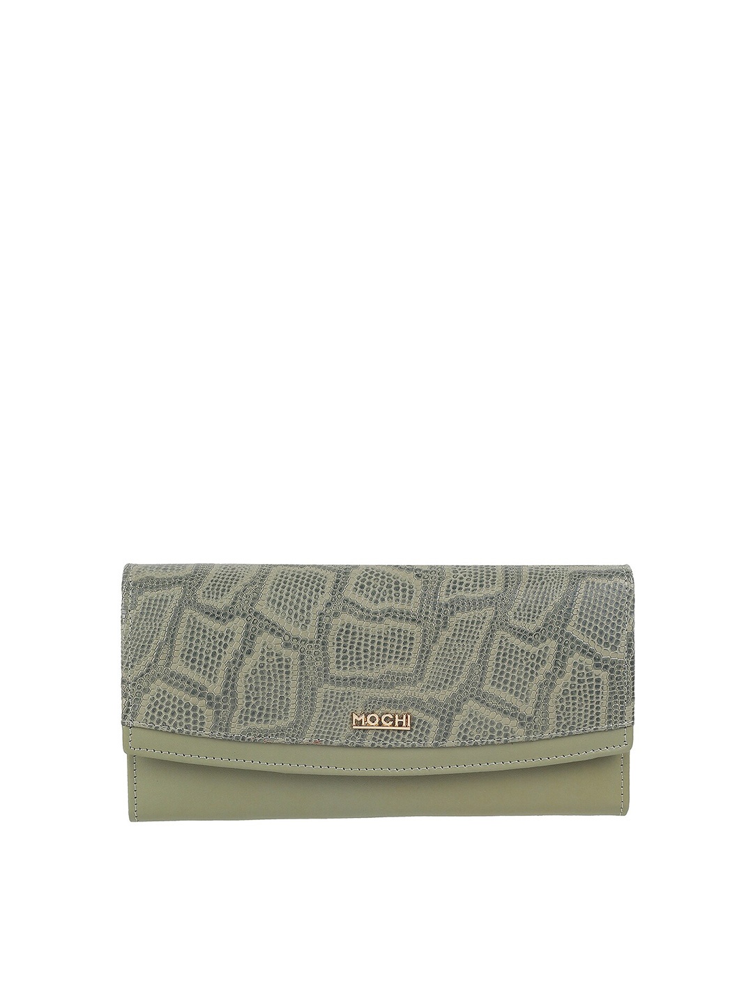 

Mochi Women Animal Textured Two Fold Wallet, Green
