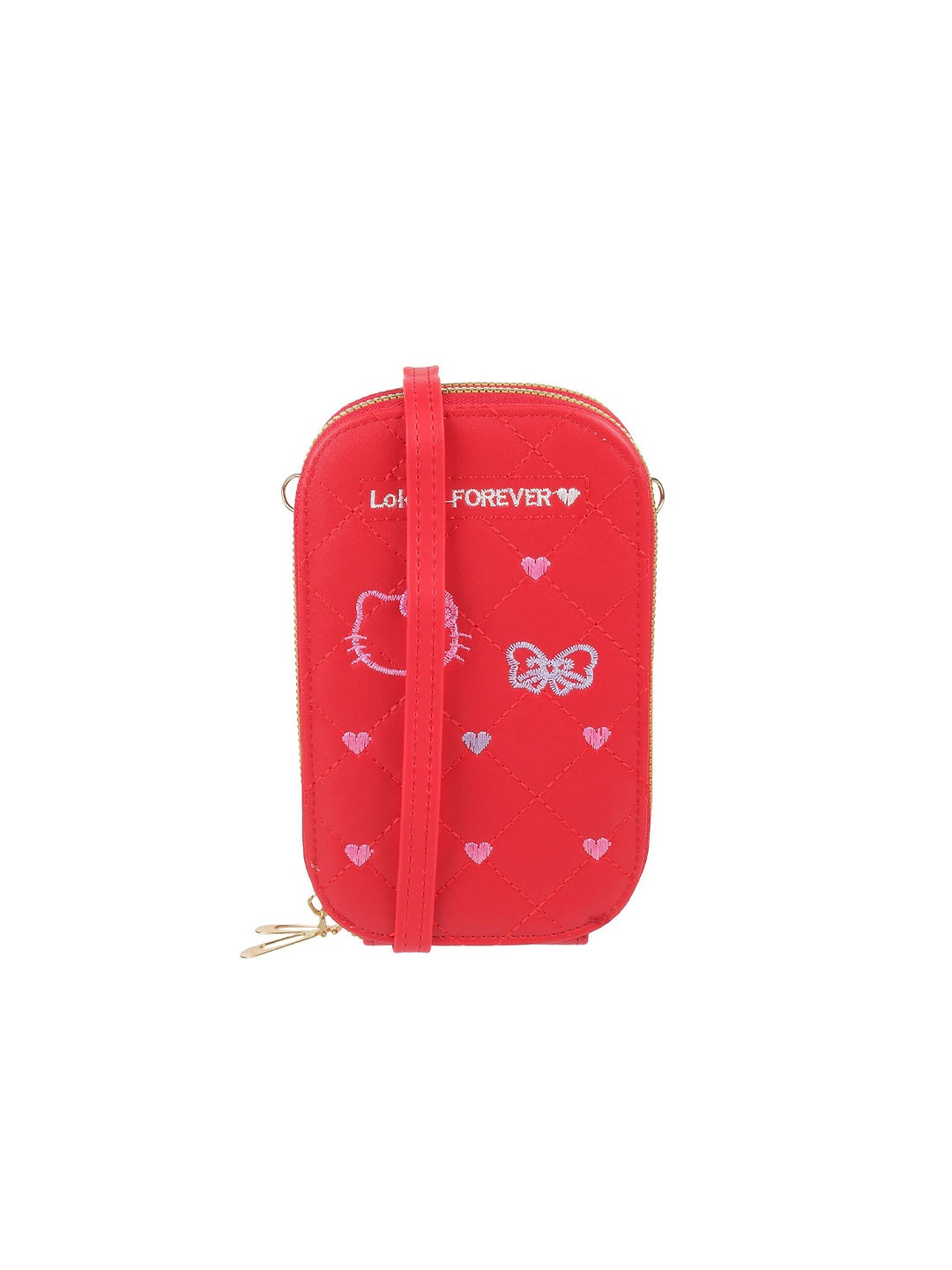 

WALKWAY by Metro Embroidered Zip Around Wallet, Red
