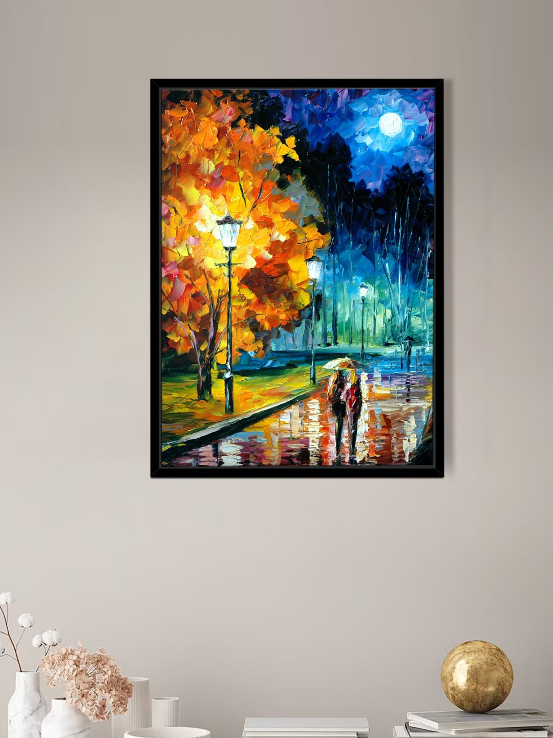 

Art Street Black & Blue Sweet Sad Lovers Painted Wall Art