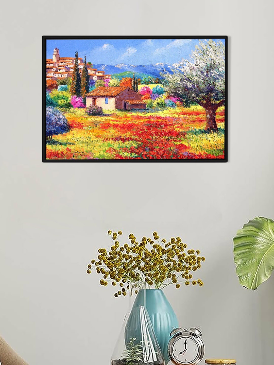 

Art Street Blue & Black Abstract Framed Painting Wall Art