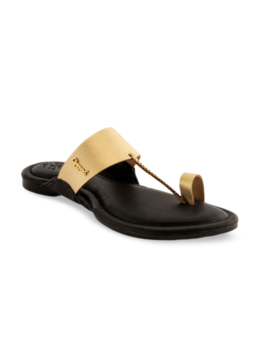 

Chappers Men One Toe Leather Comfort Sandals, Gold