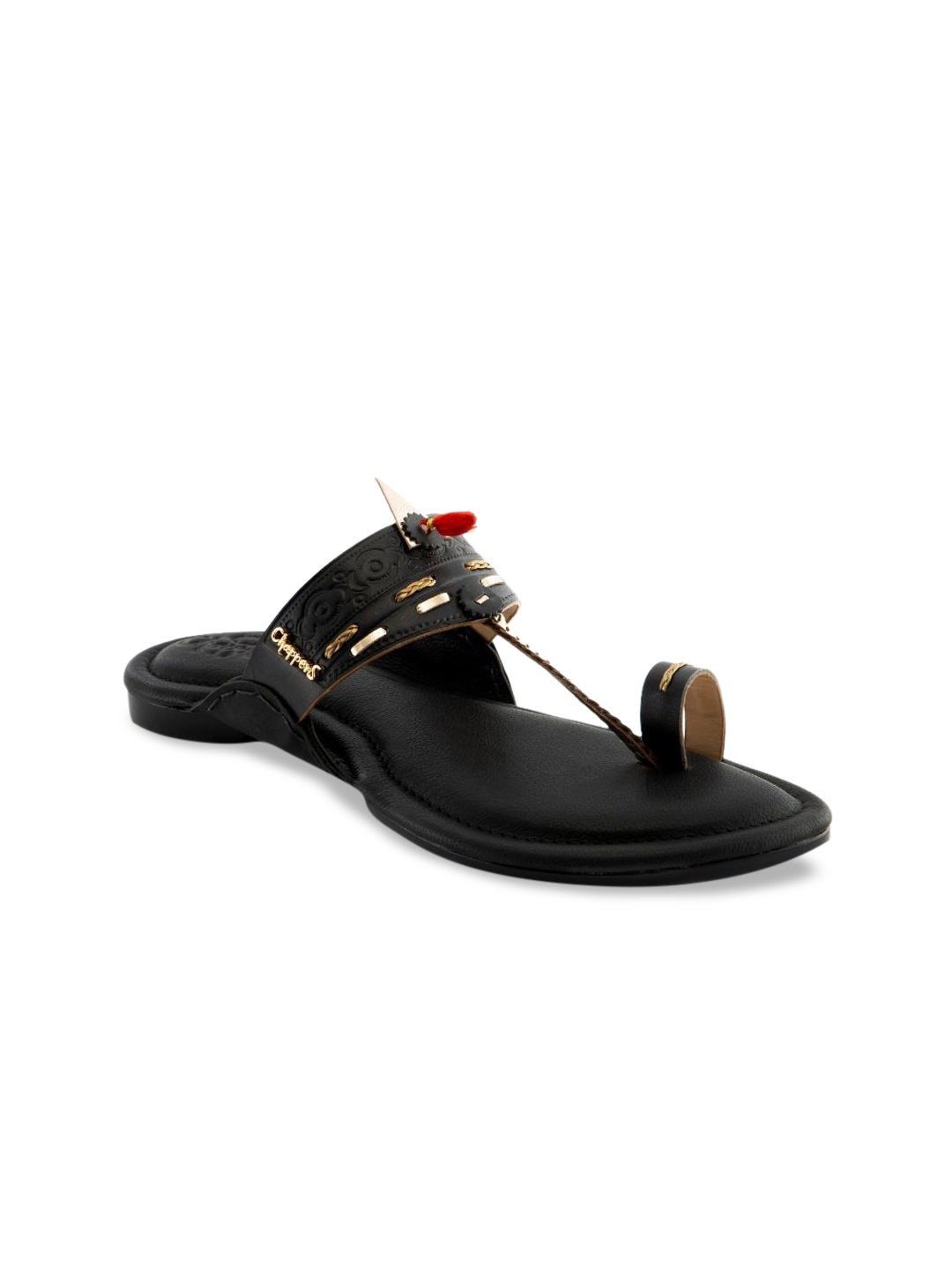 

Chappers Men Black One Toe Flats