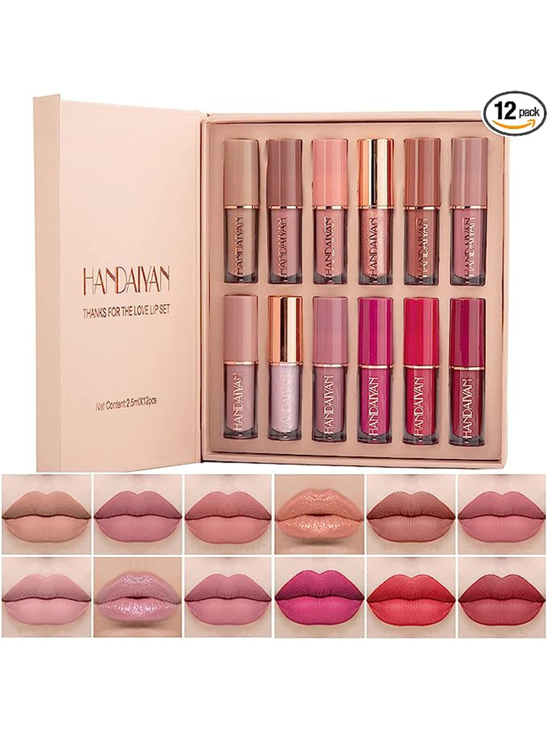 

CVB 12 Pcs Liquid Matte Lipstick, Red