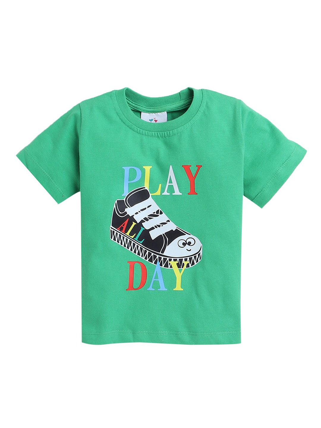 

Knitting Doodles Boys Graphic Printed Cotton T-shirt, Green