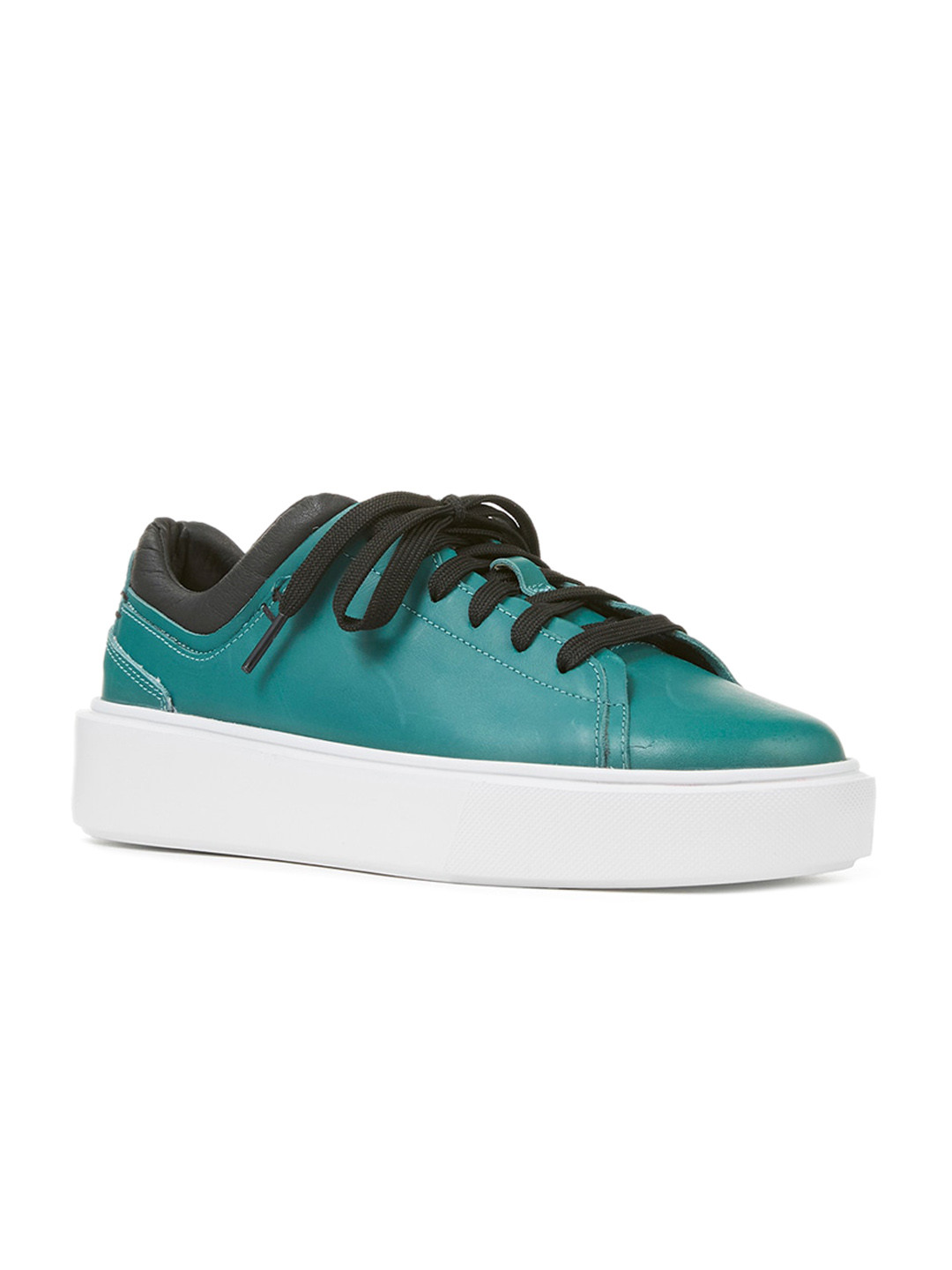

FREESOUL Unisex Leather Lace-Up Casual Shoes, Turquoise blue