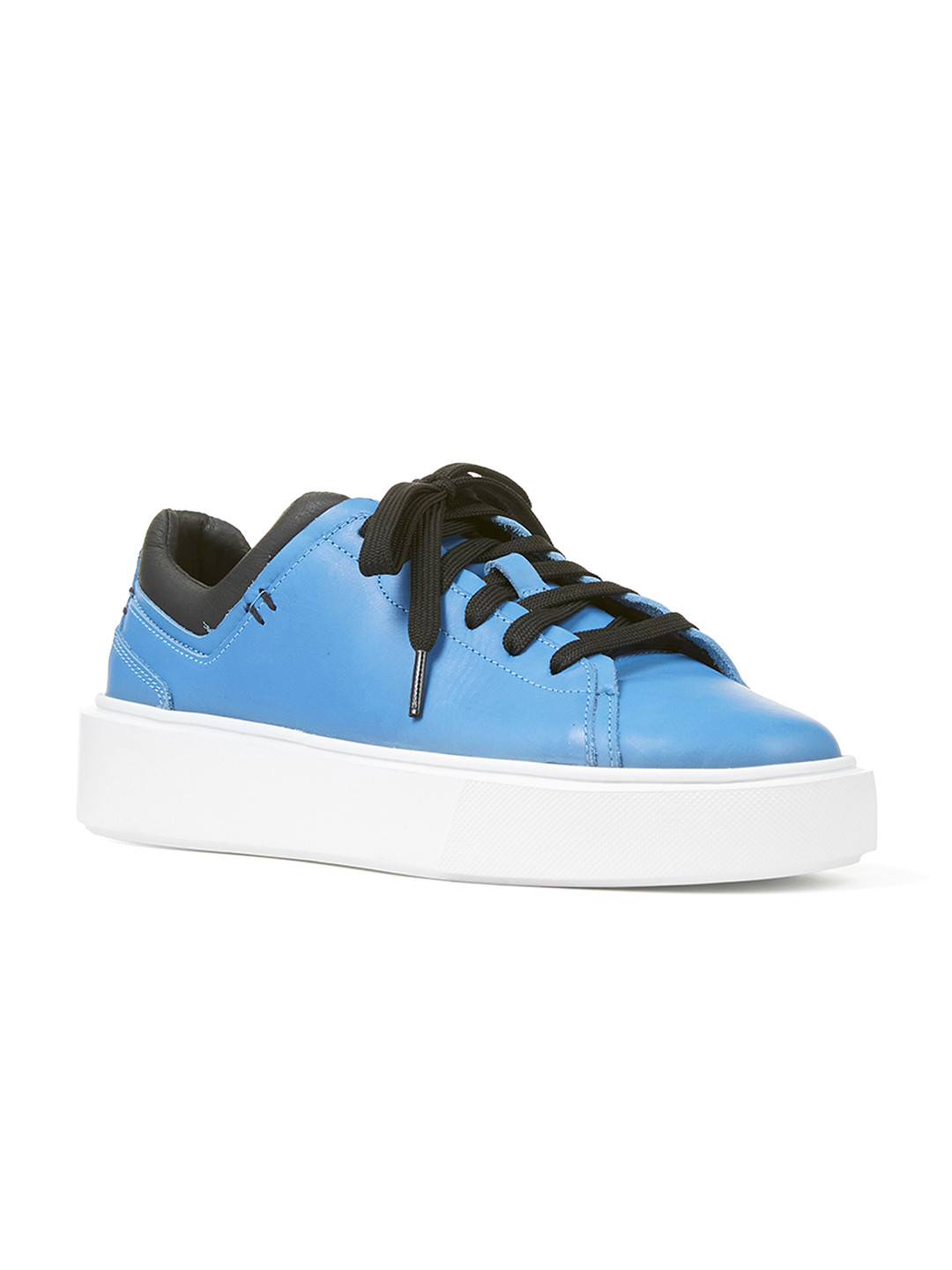 

FREESOUL Unisex Leather Lace-Up Casual Shoes, Blue