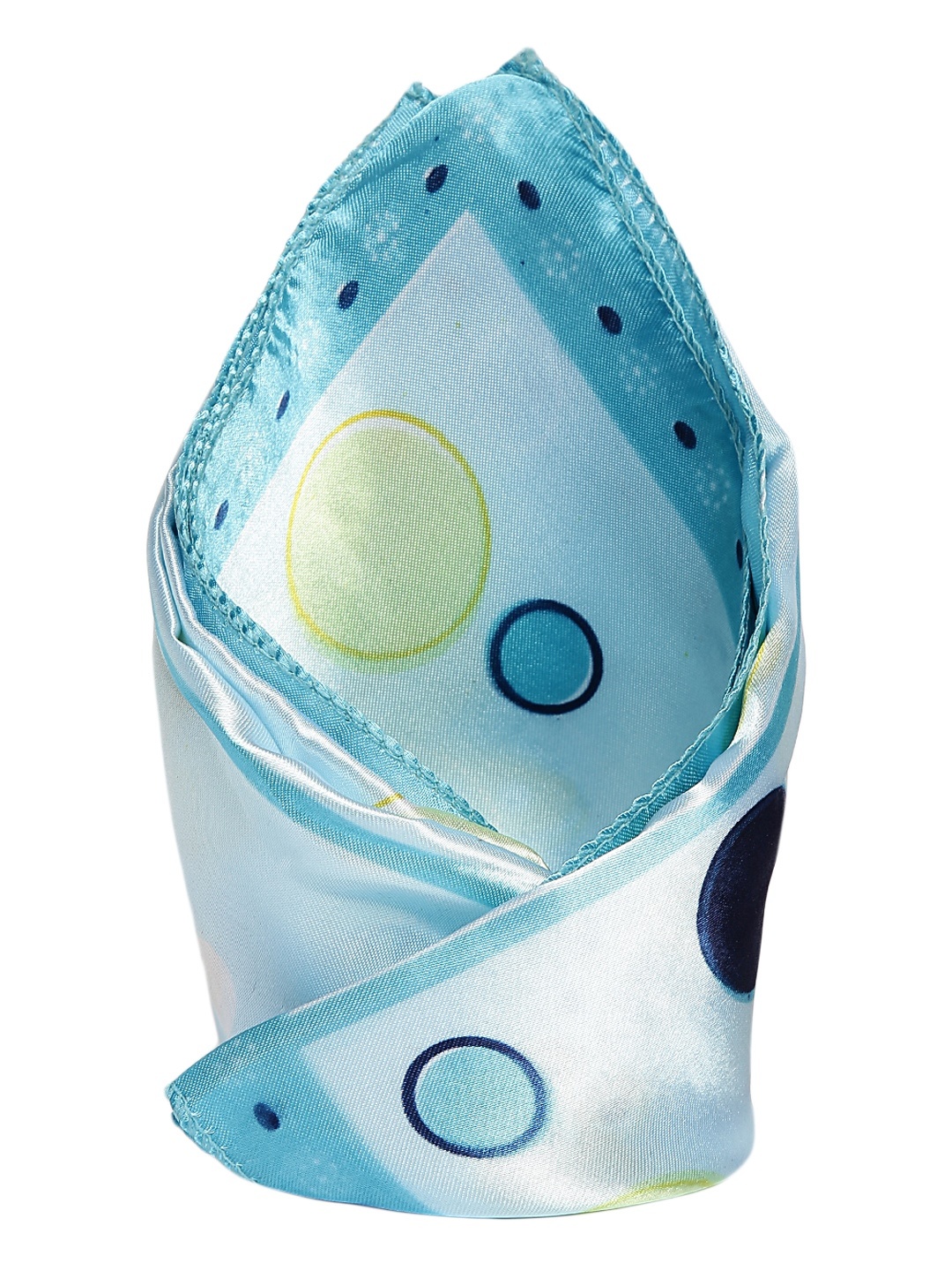 

Alvaro Castagnino Blue & Yellow Printed Pocket Square