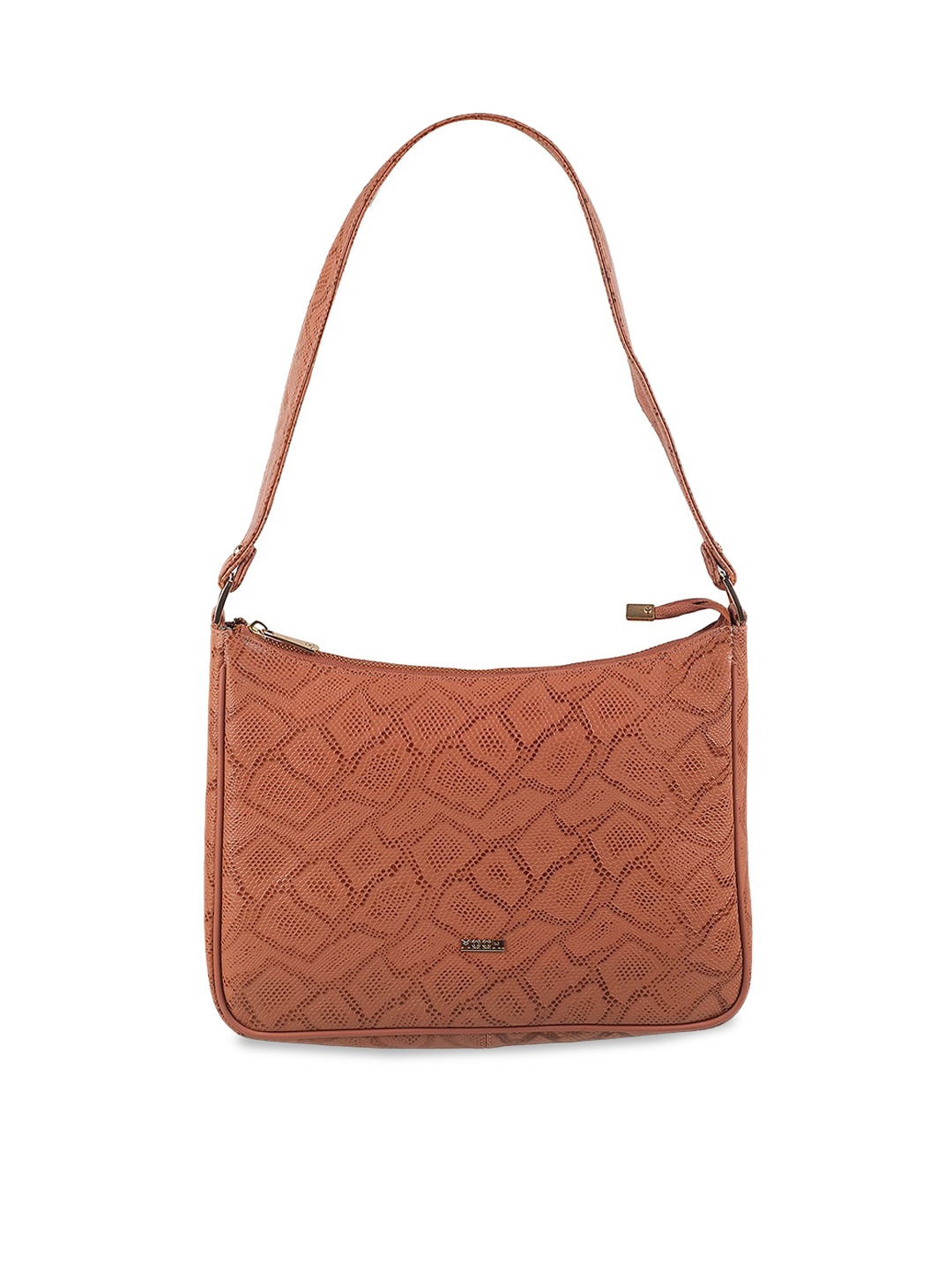 

Mochi Textured Structured Leather Handheld Bag, Peach